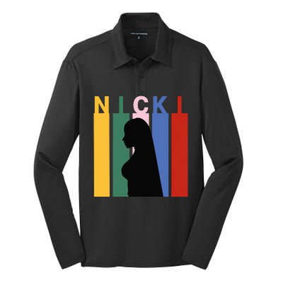 First Name Nicki Personalized I Love Nicki Girl Silk Touch Performance Long Sleeve Polo