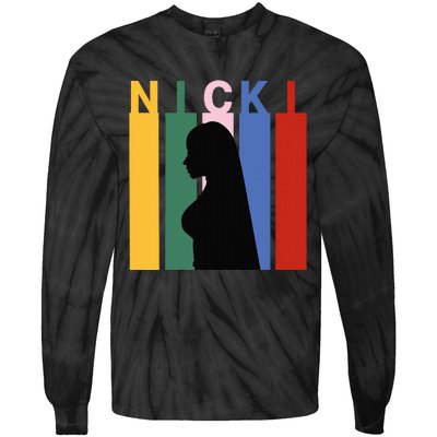 First Name Nicki Personalized I Love Nicki Girl Tie-Dye Long Sleeve Shirt