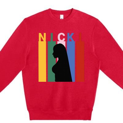 First Name Nicki Personalized I Love Nicki Girl Premium Crewneck Sweatshirt