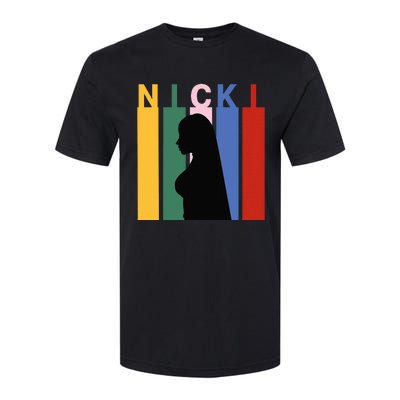 First Name Nicki Personalized I Love Nicki Girl Softstyle CVC T-Shirt