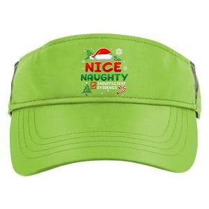 Funny Nice Naughty Insufficient Evidence Christmas Holiday Adult Drive Performance Visor