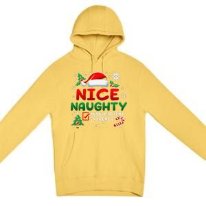 Funny Nice Naughty Insufficient Evidence Christmas Holiday Premium Pullover Hoodie