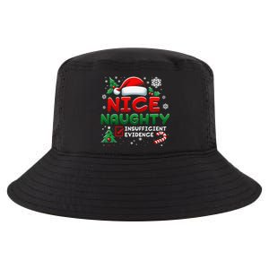 Funny Nice Naughty Insufficient Evidence Christmas Holiday Cool Comfort Performance Bucket Hat