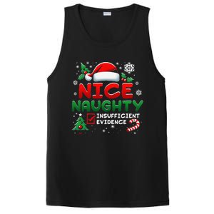 Funny Nice Naughty Insufficient Evidence Christmas Holiday PosiCharge Competitor Tank