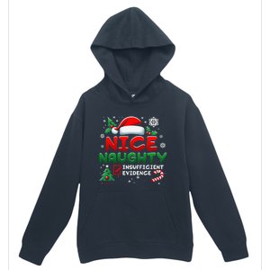 Funny Nice Naughty Insufficient Evidence Christmas Holiday Urban Pullover Hoodie