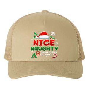 Funny Nice Naughty Insufficient Evidence Christmas Holiday Yupoong Adult 5-Panel Trucker Hat