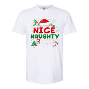 Funny Nice Naughty Insufficient Evidence Christmas Holiday Softstyle CVC T-Shirt