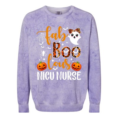 Faboolous Nicu Nurse Funny Nicu Nurse Halloween Boo Boo Crew Colorblast Crewneck Sweatshirt