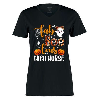 Faboolous Nicu Nurse Funny Nicu Nurse Halloween Boo Boo Crew Women's Momentum V-Neck T-Shirt