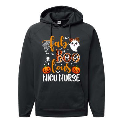 Faboolous Nicu Nurse Funny Nicu Nurse Halloween Boo Boo Crew Performance Fleece Hoodie