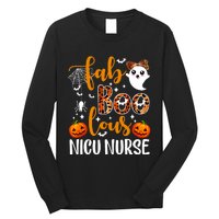 Faboolous Nicu Nurse Funny Nicu Nurse Halloween Boo Boo Crew Long Sleeve Shirt