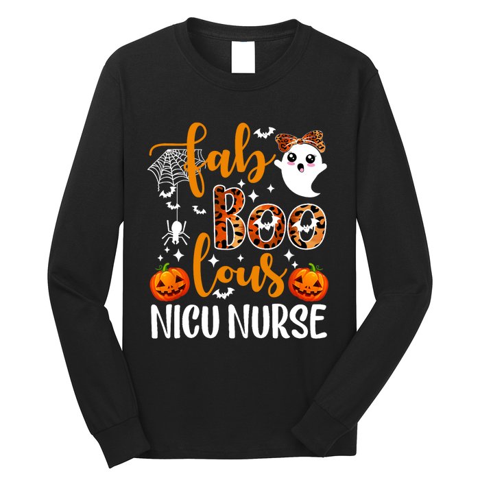 Faboolous Nicu Nurse Funny Nicu Nurse Halloween Boo Boo Crew Long Sleeve Shirt