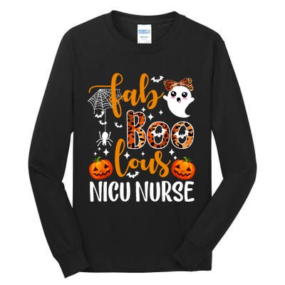 Faboolous Nicu Nurse Funny Nicu Nurse Halloween Boo Boo Crew Tall Long Sleeve T-Shirt