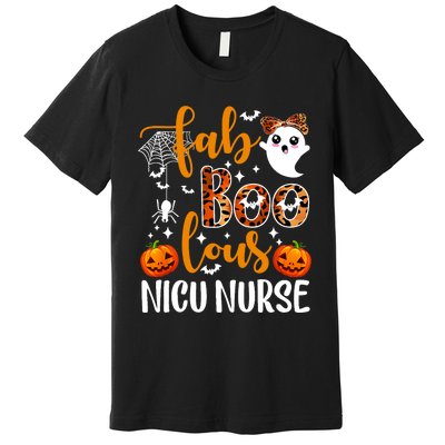 Faboolous Nicu Nurse Funny Nicu Nurse Halloween Boo Boo Crew Premium T-Shirt