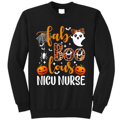 Faboolous Nicu Nurse Funny Nicu Nurse Halloween Boo Boo Crew Tall Sweatshirt