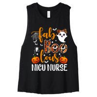 Faboolous Nicu Nurse Funny Nicu Nurse Halloween Boo Boo Crew Women's Racerback Cropped Tank