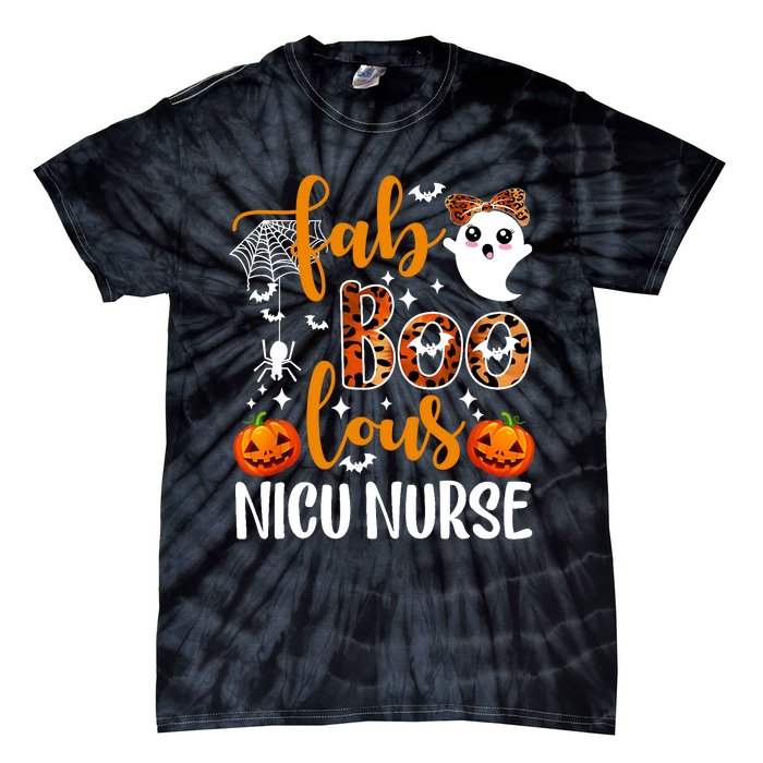 Faboolous Nicu Nurse Funny Nicu Nurse Halloween Boo Boo Crew Tie-Dye T-Shirt