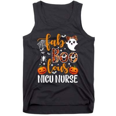 Faboolous Nicu Nurse Funny Nicu Nurse Halloween Boo Boo Crew Tank Top