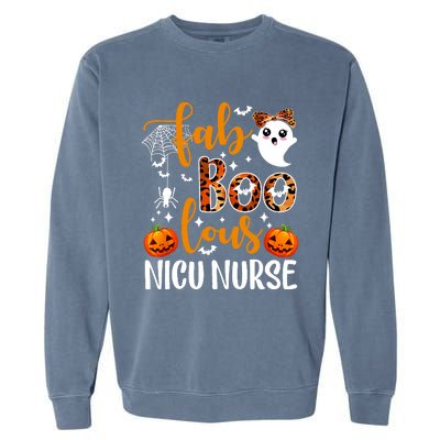 Faboolous Nicu Nurse Funny Nicu Nurse Halloween Boo Boo Crew Garment-Dyed Sweatshirt