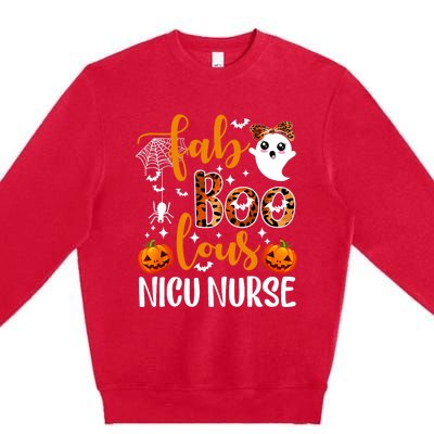 Faboolous Nicu Nurse Funny Nicu Nurse Halloween Boo Boo Crew Premium Crewneck Sweatshirt