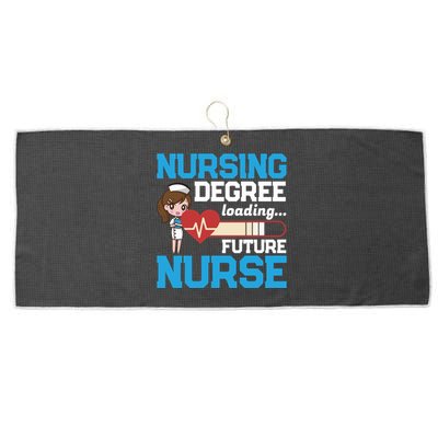 Future Nurse Nursing Degree Loading Nurses Profession Cool Gift Large Microfiber Waffle Golf Towel