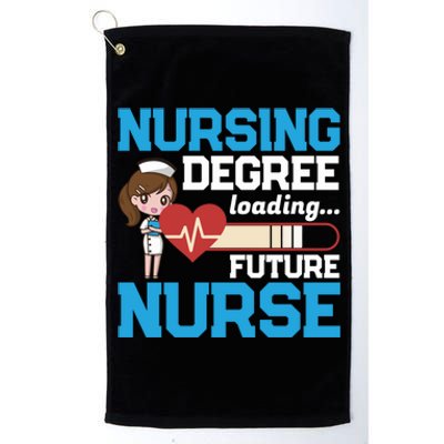 Future Nurse Nursing Degree Loading Nurses Profession Cool Gift Platinum Collection Golf Towel