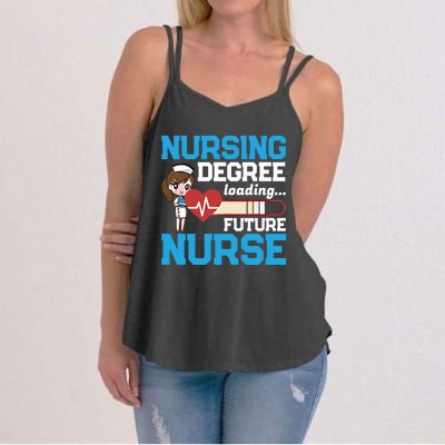 Future Nurse Nursing Degree Loading Nurses Profession Gift Women's Strappy Tank