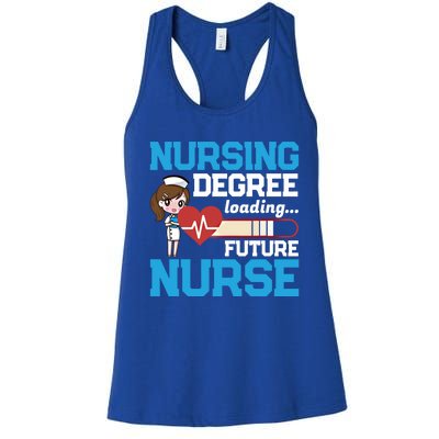 Future Nurse Nursing Degree Loading Nurses Profession Gift Women's Racerback Tank