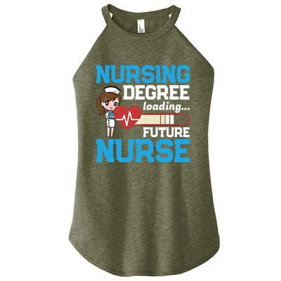 Future Nurse Nursing Degree Loading Nurses Profession Gift Women's Perfect Tri Rocker Tank