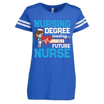 Future Nurse Nursing Degree Loading Nurses Profession Gift Enza Ladies Jersey Football T-Shirt