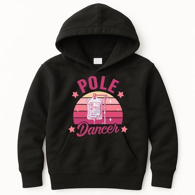 Funny Nurse Nursing Cancer Warrior Chemo Day Pole Dancer Kids Hoodie