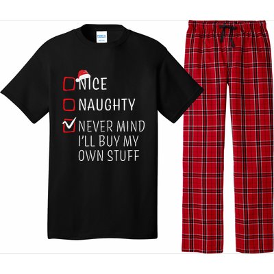 Funny Naughty Nice Christmas Family Pajama Pajama Set