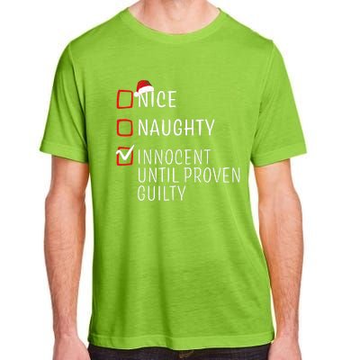 Funny Naughty Nice Christmas Family Pajama Adult ChromaSoft Performance T-Shirt