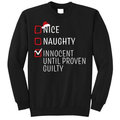 Funny Naughty Nice Christmas Family Pajama Sweatshirt