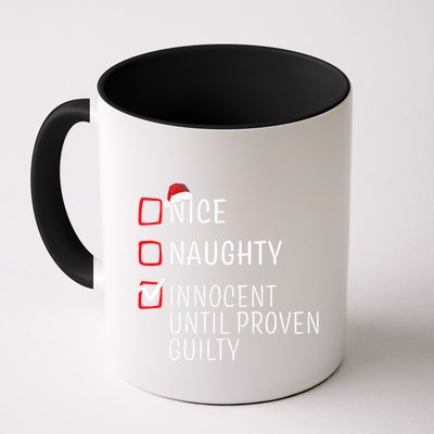 Funny Naughty Nice Christmas Family Pajama Mug