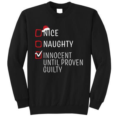 Funny Naughty Nice Christmas Family Pajama Sweatshirt