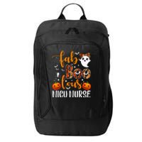 Faboolous Nicu Nurse Funny Nicu Nurse Halloween Boo Boo Crew City Backpack