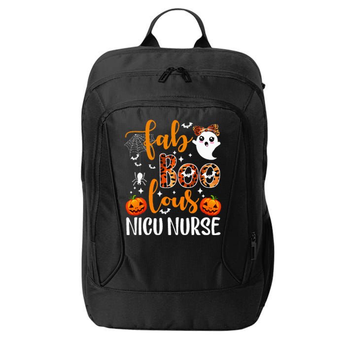 Faboolous Nicu Nurse Funny Nicu Nurse Halloween Boo Boo Crew City Backpack