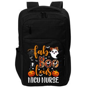 Faboolous Nicu Nurse Funny Nicu Nurse Halloween Boo Boo Crew Impact Tech Backpack