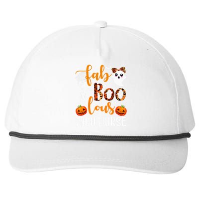 Faboolous Nicu Nurse Funny Nicu Nurse Halloween Boo Boo Crew Snapback Five-Panel Rope Hat