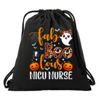 Faboolous Nicu Nurse Funny Nicu Nurse Halloween Boo Boo Crew Drawstring Bag