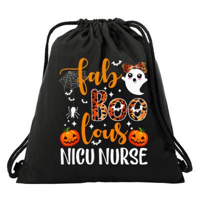 Faboolous Nicu Nurse Funny Nicu Nurse Halloween Boo Boo Crew Drawstring Bag