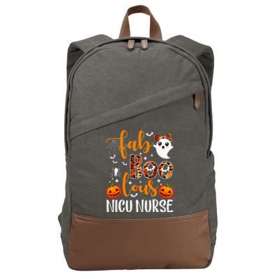 Faboolous Nicu Nurse Funny Nicu Nurse Halloween Boo Boo Crew Cotton Canvas Backpack