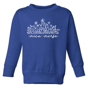 Floral Nicu Nurse Gift Toddler Sweatshirt