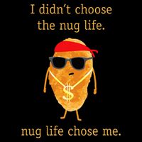 Funny Nugge, Nug Life, Chicken Nugget Flat Bill Trucker Hat