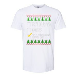 Funny Naughty Nice On A Government Watch List Christmas Xmas  Softstyle CVC T-Shirt