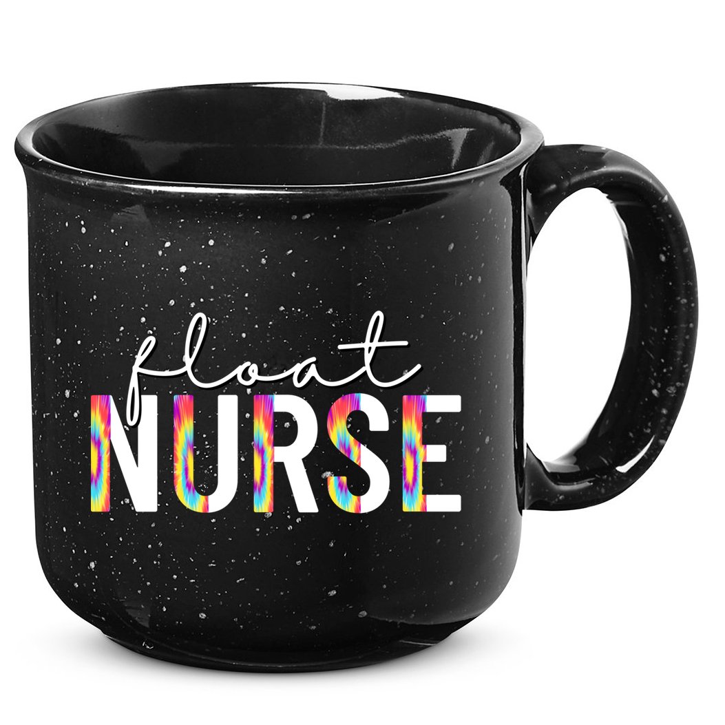 Float Nurse Nursing Tie Dye Float Pool Nurse Gift 15oz Campfire Ceramic Mug