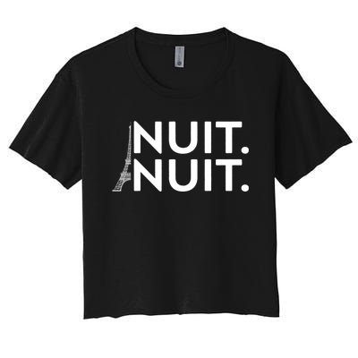 Funny Nuit Nuit Women's Crop Top Tee