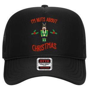 Funny Nutcracker Nuts About Christmas Gift High Crown Mesh Back Trucker Hat