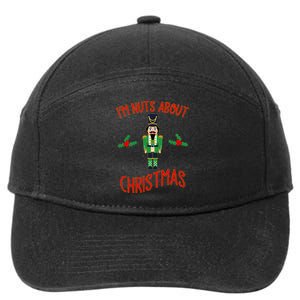 Funny Nutcracker Nuts About Christmas Gift 7-Panel Snapback Hat